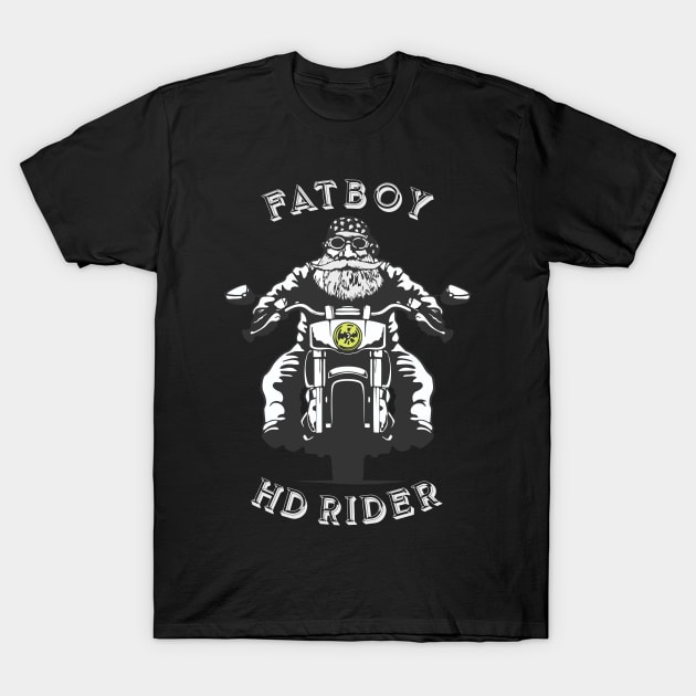 MOTORCYCLE BIKE RIDER - FATBOY RIDER T-Shirt by Pannolinno